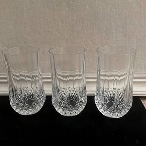 Vintage Diamante cristal-d'arques durand water goblets - set of 3